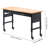 Adjustable Height Wood Workbench with Metal Frame and Power Outlets