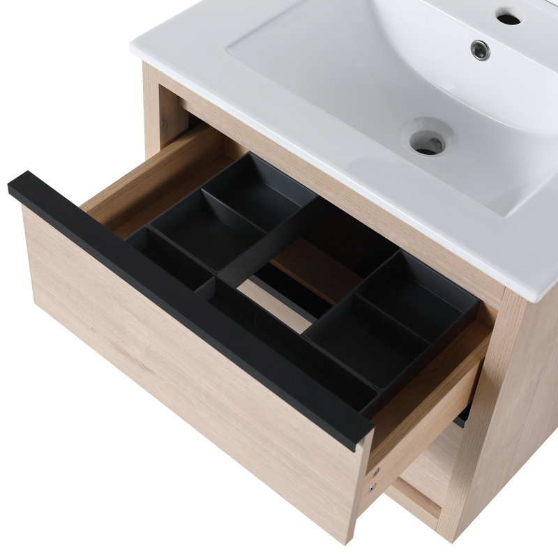 Ensemble de meuble-lavabo 24 po avec tiroirs 24 po, Blanc