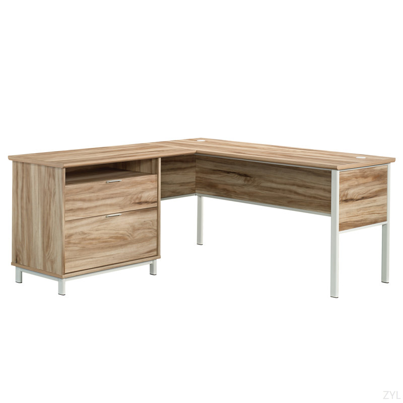 Bureau en L, finition brune