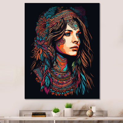 «Contemporary Bohemian Woman I» sur toile