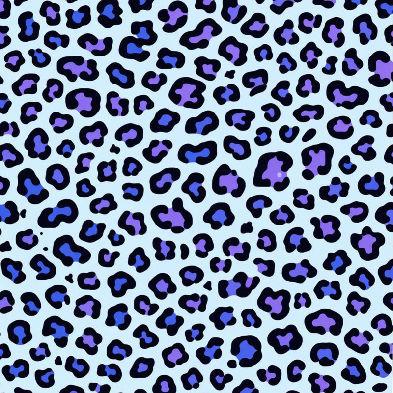 Édredon à motif léopard, Queen, Light Purple Medium Blue