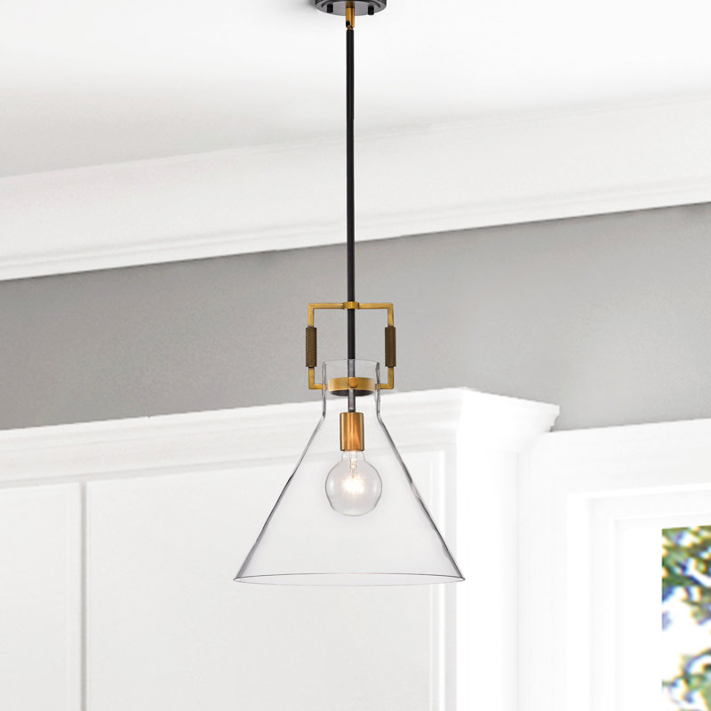 Martina 1 - Light Cone Pendant, 16.5" H x 14" W x 14" D, Bronze/Antique Gold