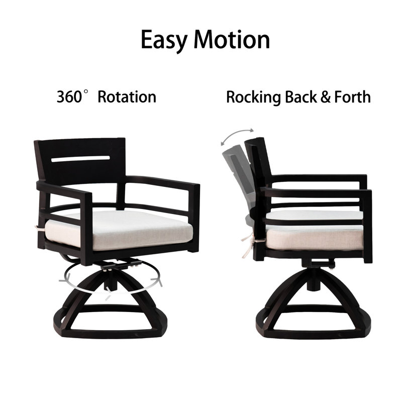Mobilier d'extérieur en aluminium 5 pièces pour patio