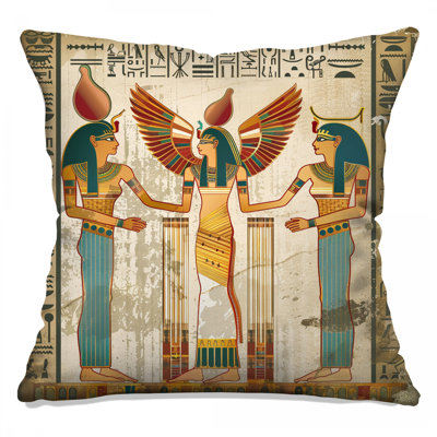Egyptian Throw Pillow, Culture Double Sided Pillows