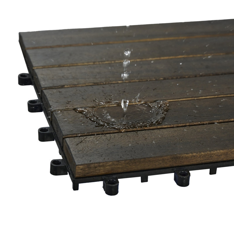 Interlocking Deck Tiles Checker Pattern