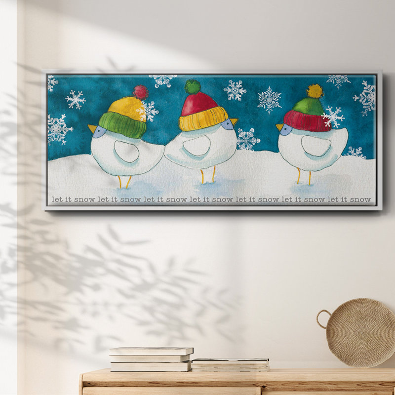 Merry Snowmen- Framed Canvas