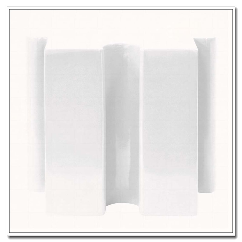 Table modulaire à rebord convexe MGO, tables d'appoint d'extérieur / d'intérieur, Blanc