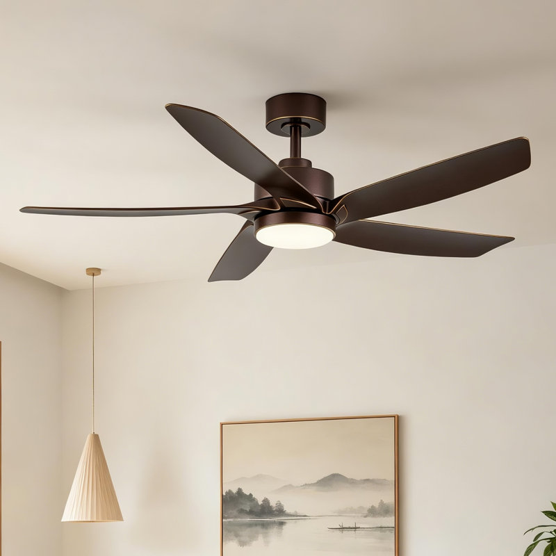 Ventilateur de plafond d'intérieur à DEL 54 po avec éclairage et télécommande Genoa