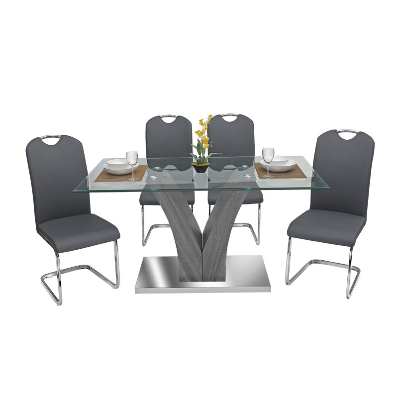 Ensemble repas pour 4 personnes Othinkar, Gris