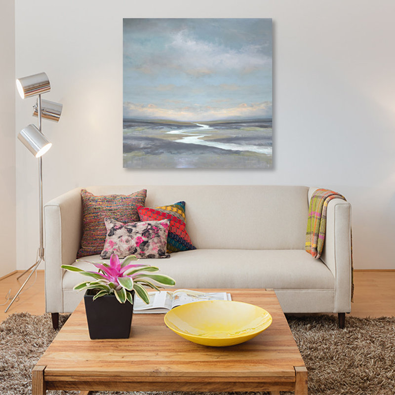« riverbend i », impression sur toile, H 48 po x l 48 po x P 1,5 po, Pas de tapis, Toile tendue