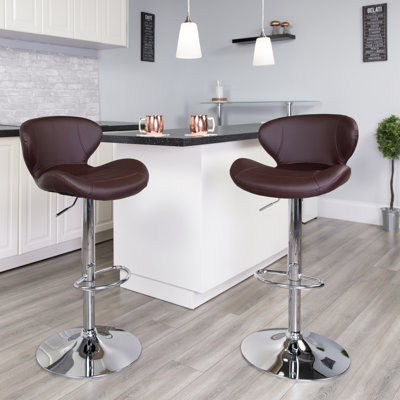 Tabouret de bar réglable en vinyle Guajardo