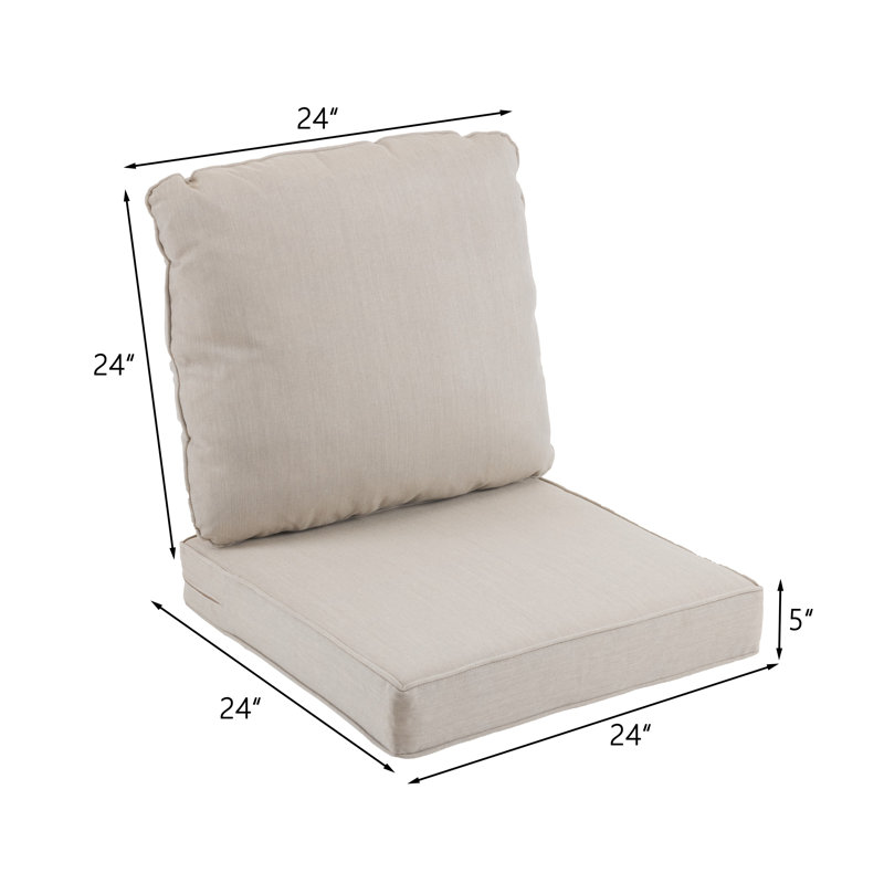 Outdoor 5'' Seat / Back Cushion, Light Gray