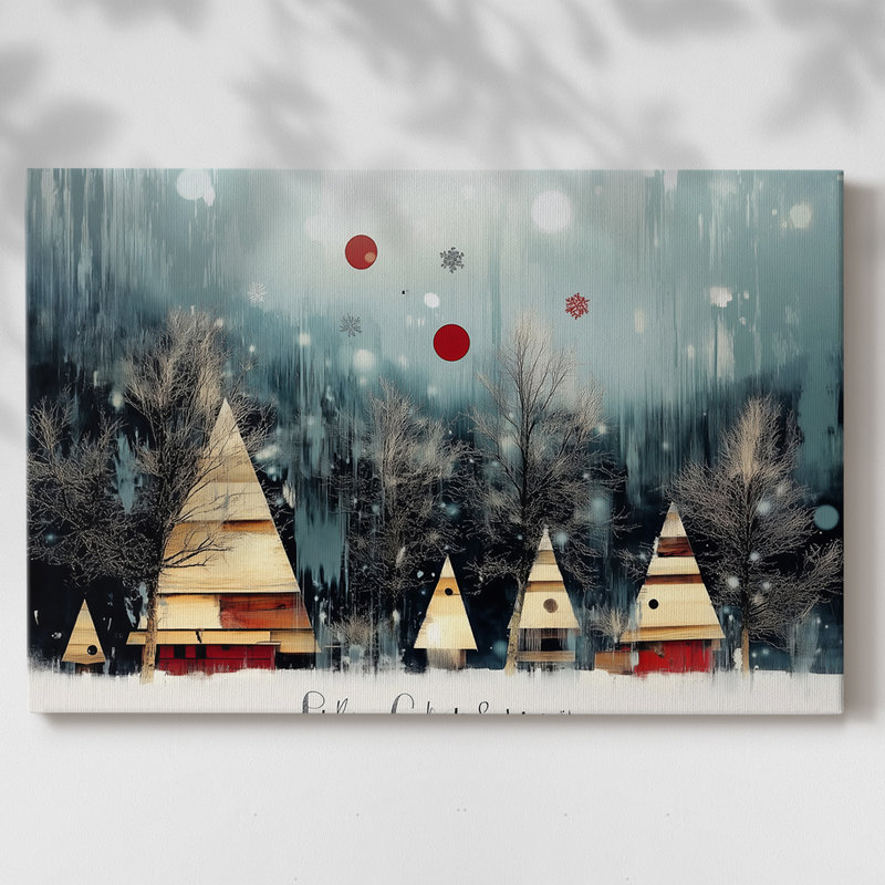 Art de Noël de Noël III - Toile tendue avec châssis - CXLI, H 12 po x l 18 po