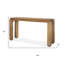 60" Brown Solid Wood Console Table