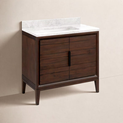 Aliso 36" Carrara Marble Single Bathroom Vanity