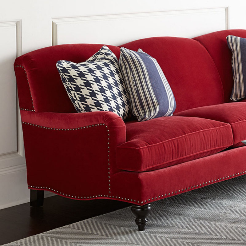 Retro Red Casual Sofa