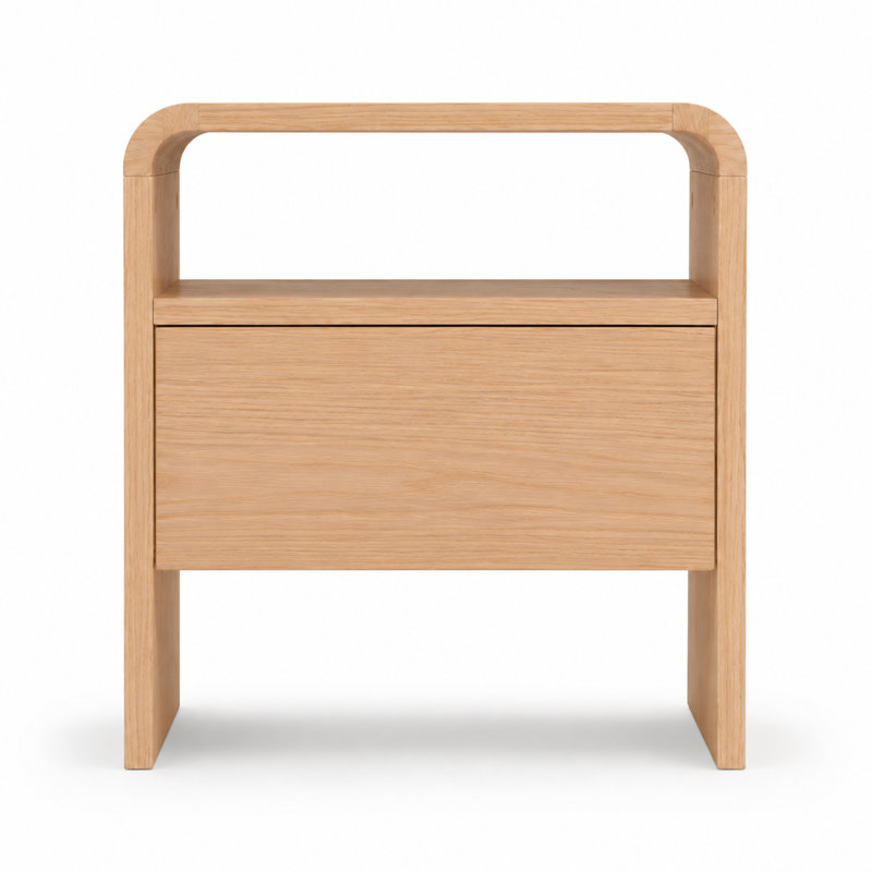 Beacon Solid Wood 1-Drawer Nightstand, Fully Assembled, Natural