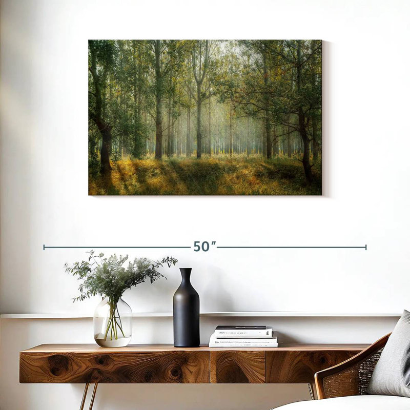 Paysage de forêt verte d'Alvord, H 24 po x l 36 po