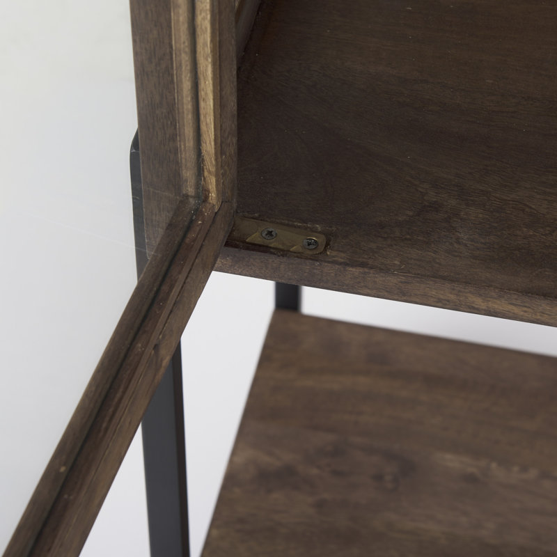 Arelius Curio Cabinet, Medium Brown