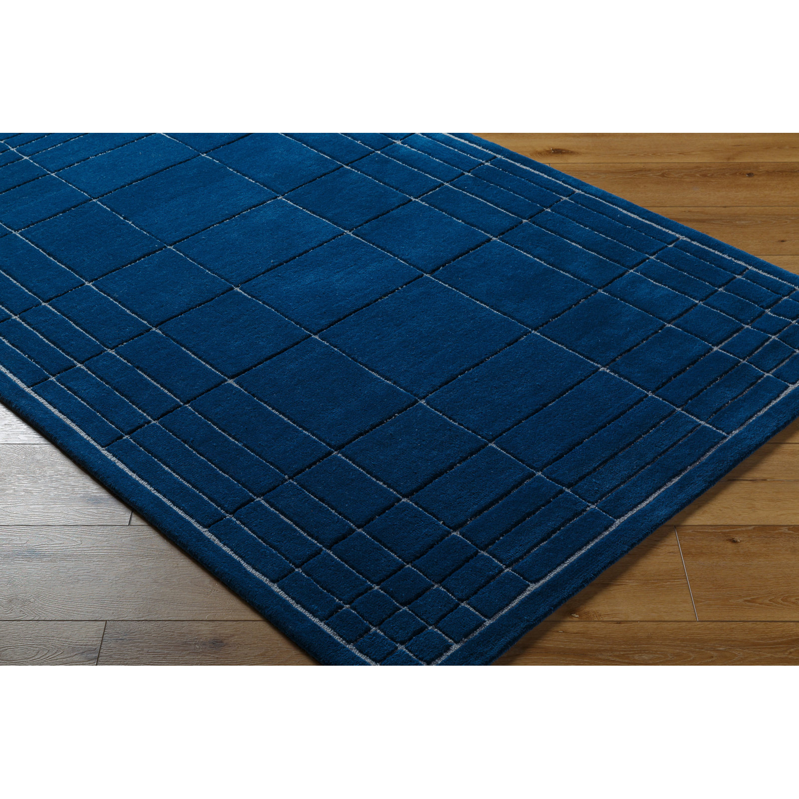 Mallory Midnight Blue Hand Tufted Area Rug, Rectangle 2' x 3'
