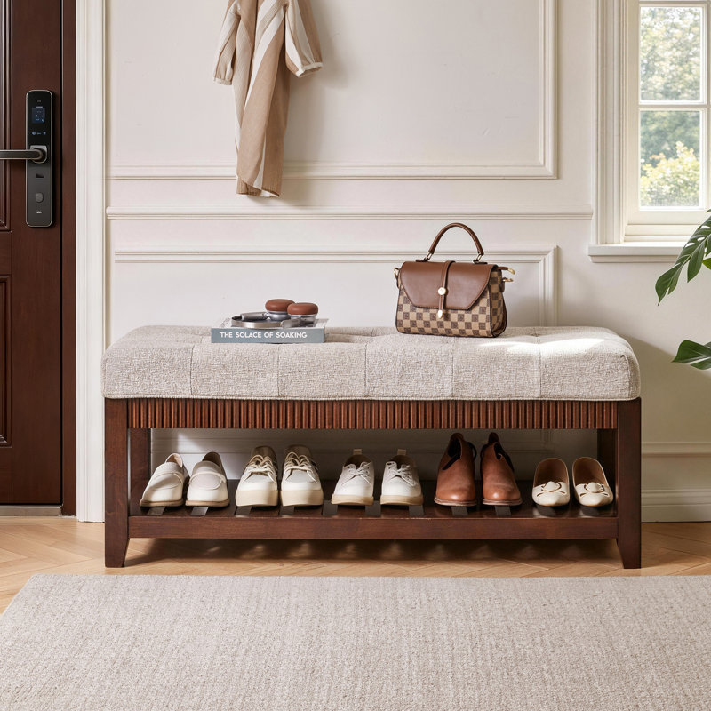 Banc de rangement à chaussures, banc d'entrée à chaussures, Light Grey