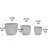 3 - Piece Ancient White Ceramic Planter , Heat And Frost , Perfect For Garden Living Room, With Drainage To Water Buildup, 15" X 12.6 Flower Planters, All Weather Patio, Garden, Indoor Use, Built In-72451209