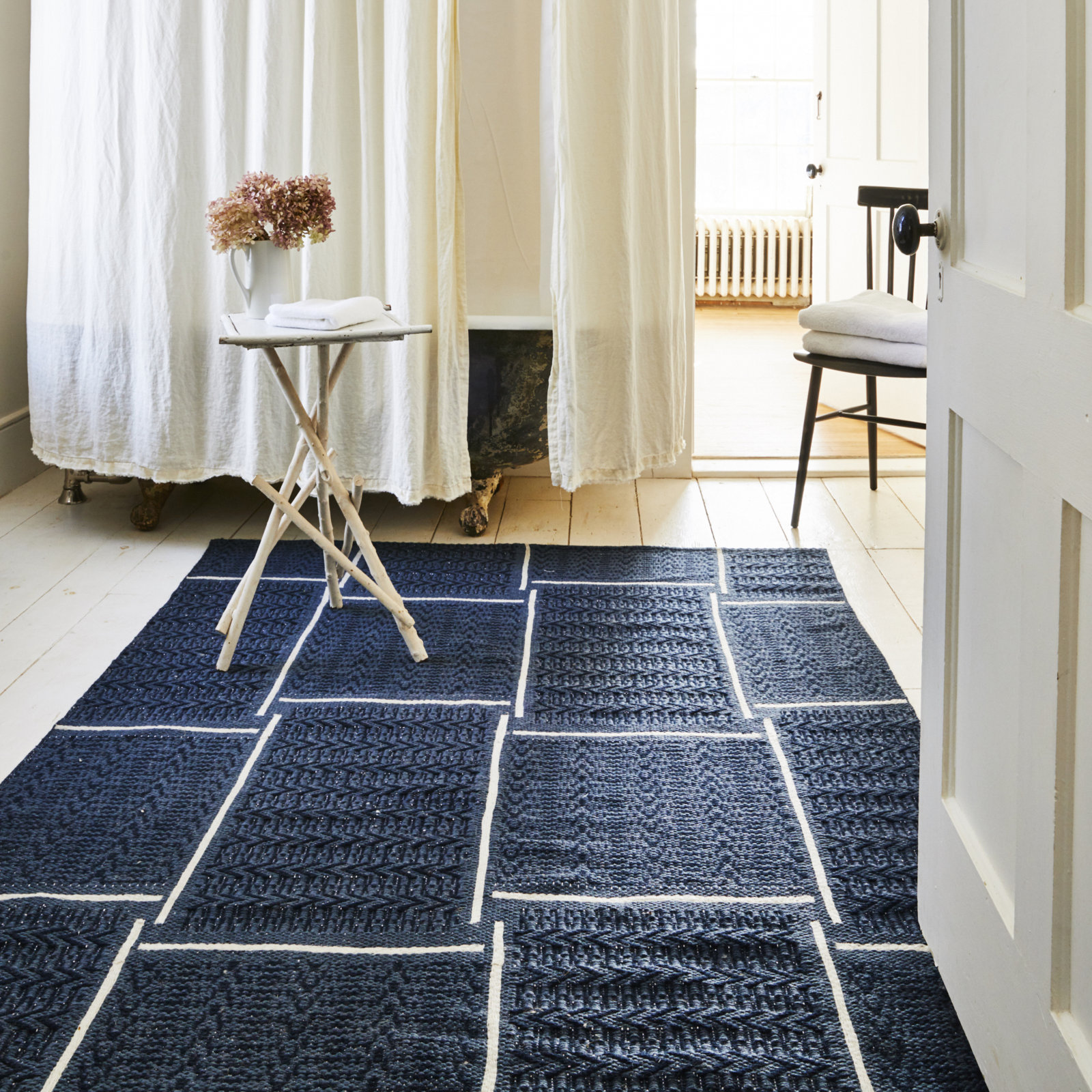 Plaid Outdoor Rug, Rectangle 7'6" x 9'6"
