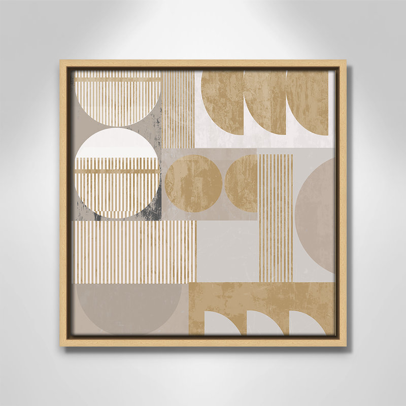 Golden Balance I Print par , L 13,5 po x H 13,5 po, Toile avec cadre, Flotteur naturel