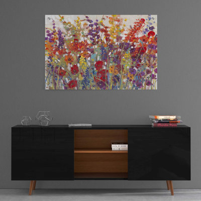 «Variété de fleurs II» par Tim O'Toole, art mural en verre acrylique, 16 po x 12 po