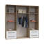 Minija 4 Door Manufactured Wood Wardrobe-2067423563