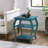 Teal 2-shelf End Table-996582095