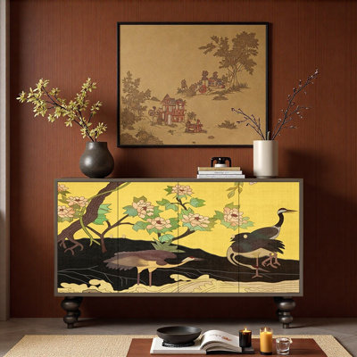 Chinese Retro Style Entryway Storage Cabinet