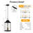 2 - Light 20''H Adjustable Brown Base Iron ETL Outdoor Hanging Lights with Clear Tempered Glass-1167371043