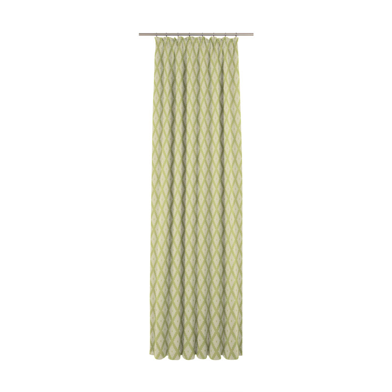 Esteban Pinch Pleat Opaque Single Curtain, Light green, 145cm Width x 225cm Drop