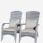 Chaise de patio avec coussins (coussin gris)