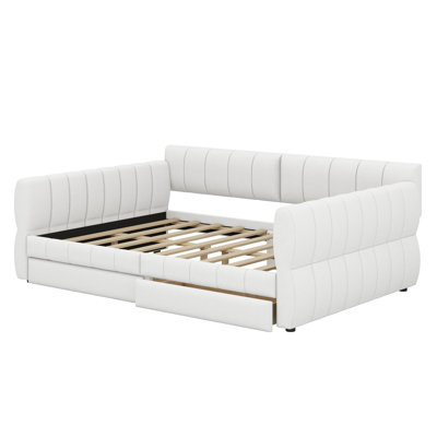 Upholstered Platform Bed With USB And 2 Drawers by Latitude Run