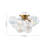 3-Light Cluster Glass Bubble Semi-Flush
