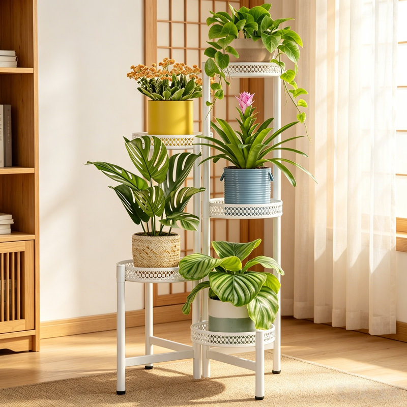 Support pour plante à 5 niveaux, White