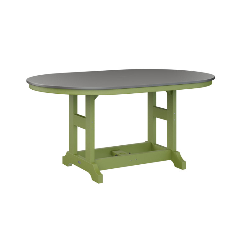 Table de salle à manger Berlin Classic, Vert kiwi, Acier inoxydable martelé