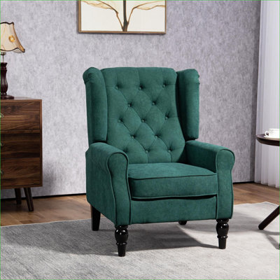 Fauteuil d'appoint capitonné à boutons HOMcom