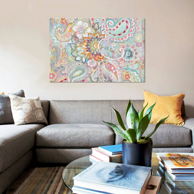 «Boho japonais» par Danhui Nai, impression sur toile tendue, H 8 po x l 12 po x P 0,75 po, Toile tendue, Pas de tapis