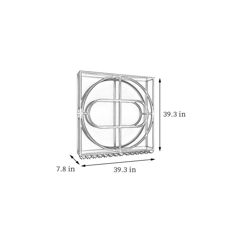 Creative wall-mounted wine rack, 39.3" H x 39.3" W x 7.8" D