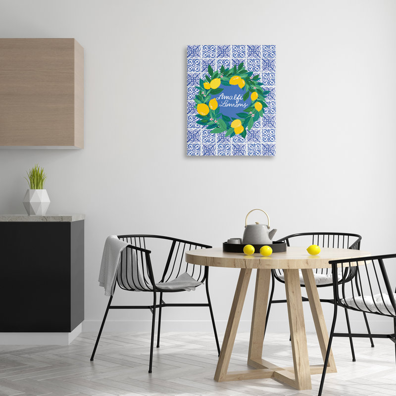 «Amalfi Lemons on Tile Canvas» par Be Ni La, H 30 po x l 24 po