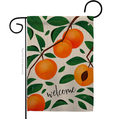Drapeau de jardin en polyester Welcome