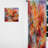 Narbonne - Orange Red Marbled Dreamscape III - Modern Velvet Curtain - Room Darkening - 1 panel-1820694863