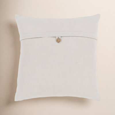Leigh Buttons Cotton Throw Pillow