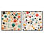 Chrishon - Ensemble de 2 collages carrés à formes abstraites-101861427-101861428