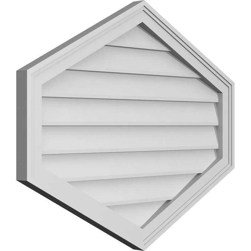 Ventilé vertical à pignon vertical en uréthane 6/12, H 1,5 po x l 32 po x L 26 po