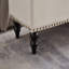 Banc repose-pieds 59 po avec rangement en tissu beige