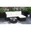 Outsunny 5 Piece Rattan Garden Furniture Set with Gas Fire Pit Black/Cream